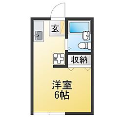ニューハイツマツモト ワンルームの間取図画像