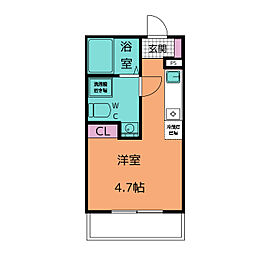 カーディナルワン ワンルームの間取図画像