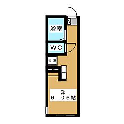 アルモ金沢文庫 ワンルームの間取図画像