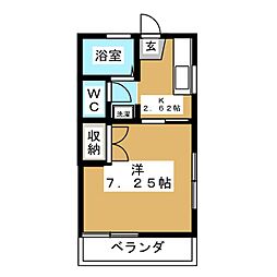ハイツモーレアC 1Kの間取図画像