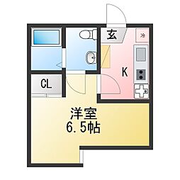 ベイルーム六浦B棟 1Kの間取図画像