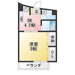 コレクションズT 1DKの間取図画像