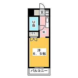 メゾン・ド・ドリーム横浜 ワンルームの間取図画像