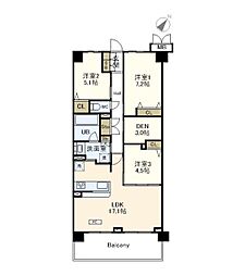 ヴェルデ 3LDKの間取図画像
