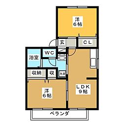 AXIS原宿弐番館 2DKの間取図画像