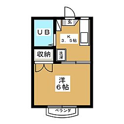 ハイツTM 1Kの間取図画像