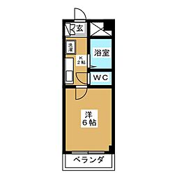 ピースフルハウス 1Kの間取図画像