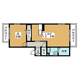グリーンゲート 1LDKの間取図画像