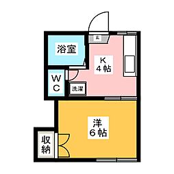 アーバンハイツ荒巻 1Kの間取図画像