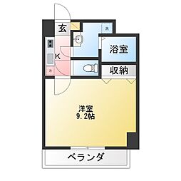 ロイヤルガーデン春日町 1Kの間取図画像