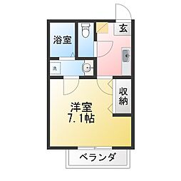 スターリングA 1Kの間取図画像