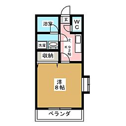 SGハイツ 1Kの間取図画像