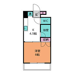 メゾン寿 1Kの間取図画像