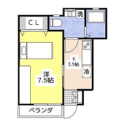 アクシア西鹿島II 1Kの間取図画像
