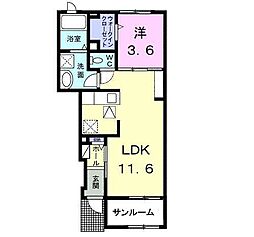 セルバ・セレッソ 1LDKの間取図画像