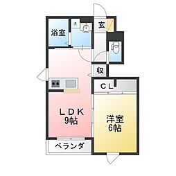 D-ROOM Chill 1LDKの間取図画像