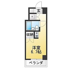東急ドエルアルス大町 1Kの間取図画像