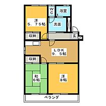 浜野マンション2  ｜ 栃木県宇都宮市竹林町（賃貸マンション3LDK・2階・61.76㎡） その2