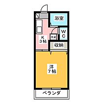 ディアス峰ヶ丘Ｂ  ｜ 栃木県宇都宮市東峰１丁目（賃貸アパート1K・2階・24.71㎡） その2