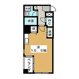 マロニエ・エコーハイツ ワンルームの間取図画像