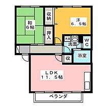 コーポアドラシオンＢ  ｜ 栃木県宇都宮市簗瀬町（賃貸アパート2LDK・1階・55.40㎡） その2