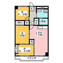 泉ヶ丘ハイツ  ｜ 栃木県宇都宮市泉が丘２丁目（賃貸マンション3LDK・4階・62.37㎡） その2