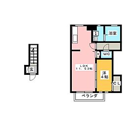 ドリームタウン3A 1LDKの間取図画像