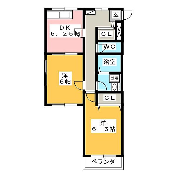 ガーディアン上小出 ｜群馬県前橋市上小出町３丁目(賃貸マンション2DK・2階・46.17㎡)の写真 その2