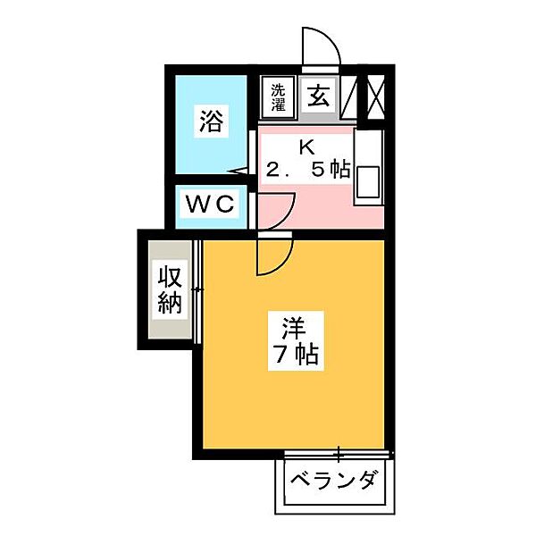 グランドフォーレII ｜群馬県前橋市山王町２丁目(賃貸アパート1K・1階・21.60㎡)の写真 その2