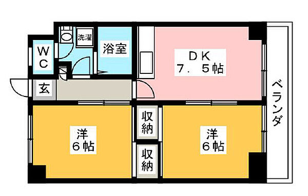 フィールドフォー ｜群馬県前橋市新前橋町(賃貸マンション2LDK・3階・47.15㎡)の写真 その2