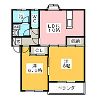 ＭハイツＢ  ｜ 群馬県前橋市富士見町小暮（賃貸アパート2LDK・1階・53.71㎡） その2