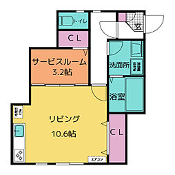 ＡＮＩＭＡＬ　ＫＩＮＧＤＯＭ 2階ワンルームの間取り