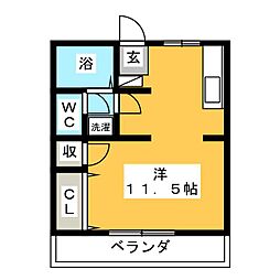 LaForet ワンルームの間取図画像