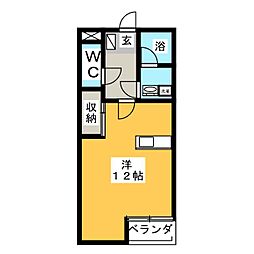 KDレジデンス3 ワンルームの間取図画像