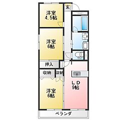 サイアムマンション 3LDKの間取図画像