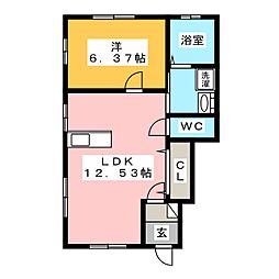 Everest 1LDKの間取図画像
