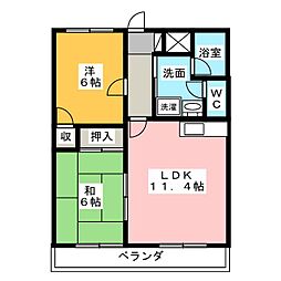 プログレス 2LDKの間取図画像