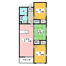 敷島パークハウス 3LDKの間取図画像