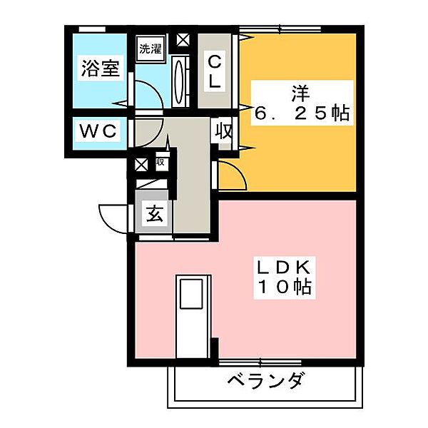 ハックベリー ｜群馬県高崎市上並榎町(賃貸アパート1LDK・3階・40.76㎡)の写真 その2