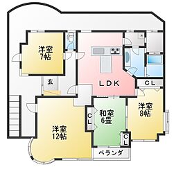 フジセキユビル 4LDKの間取図画像