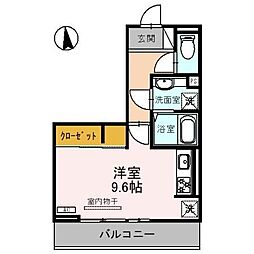 ステンルークス ワンルームの間取図画像