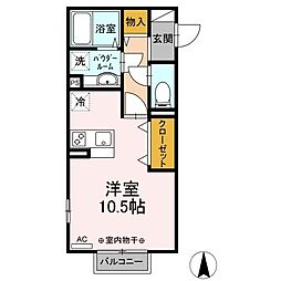 パルクノール ワンルームの間取図画像