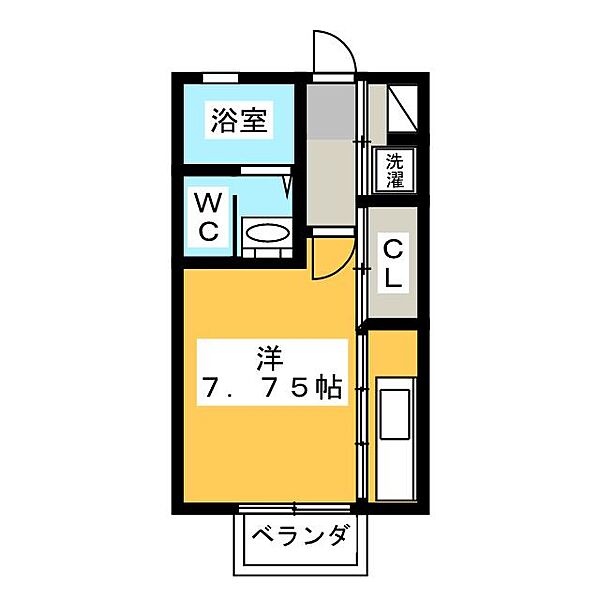 アンジュ ｜群馬県伊勢崎市山王町(賃貸アパート1R・1階・22.68㎡)の写真 その2