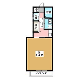 エル・パラレオ錦野 1Kの間取図画像
