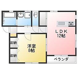 BBハイツ 1LDKの間取図画像