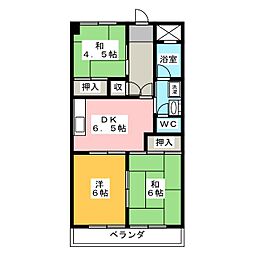伊勢崎ヴィレッヂ2 3DKの間取図画像