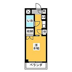 エトワール本庄第2 ワンルームの間取図画像