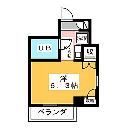 エトワール本庄第2 ワンルームの間取図画像