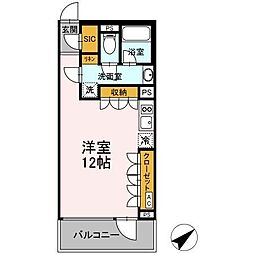 lifepatioKIKUNA ワンルームの間取図画像