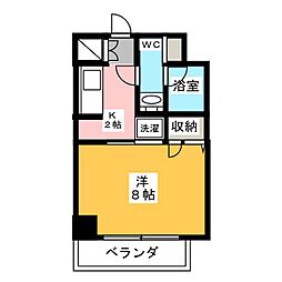 レジディア新横浜 1Kの間取図画像